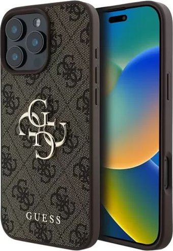 Чехол для телефона Guess PU 4G Big metal logo для iPhone 16 Pro Max GUHCP16X4GMGBR - 1/1