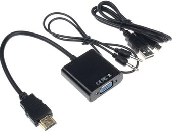 Адаптер USBTOP HDMI – VGA 3.5 jack + питание - 1/1
