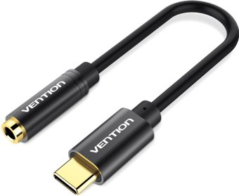 Кабель Vention BGCBA USB Type-C - 3.5 Jack (0.1 м, черный) - 1/1