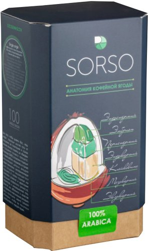 Кофе Sorso Colombia Supremo Antioquia Арабика 100% зерновой 250г - 1/1