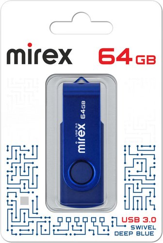 USB Flash Mirex Color Blade Swivel 3.0 64GB 13600-FM3BSL64 - 1/1
