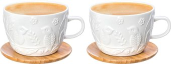 Набор чашек Elan Gallery Птички на ветке 540345 - 1/1