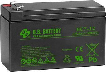 Аккумулятор для ИБП B.B. Battery BC7-12 (12В/7 А·ч) - 1/1