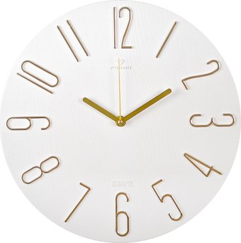 Настенные часы Рубин Классика 3010-002 (белый/золотистый) - 1/1