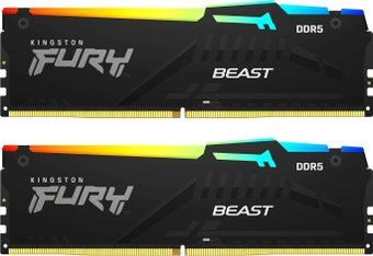 Оперативная память Kingston FURY Beast RGB 2x8ГБ DDR5 6000МГц KF560C40BBAK2-16 - 1/1
