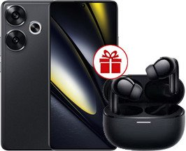 Смартфон POCO F6 12GB/512GB с NFC международная версия (черный) и Xiaomi Redmi Buds 5 Pro (черный) по акции - 1/1