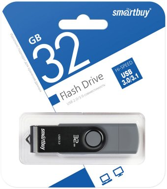 USB Flash SmartBuy Twist Dual 32GB (черный) - 1/1