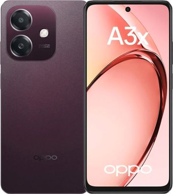 Смартфон Oppo A3x CPH2641 4GB/128GB международная версия (бургунди) - 1/1