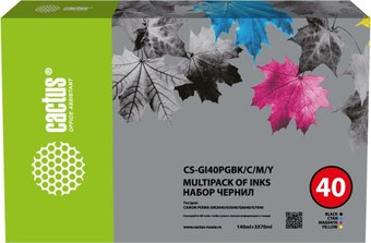 Чернила CACTUS CS-GI40PGBK-C-M-Y - 1/1