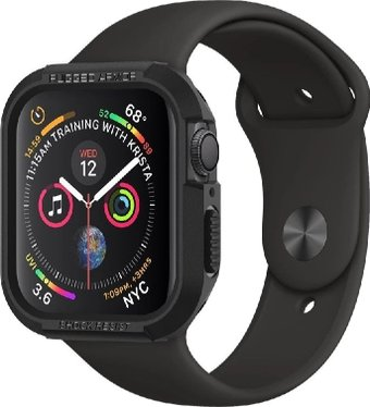 Чехол Spigen Rugged Armor для Apple Watch (45/44 мм) 062CS24469 (черный) - 1/1