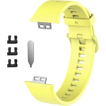 Ремешок Rumi силиконовый для Huawei Watch FIT, Watch FIT Elegant (желтый) - 1/1