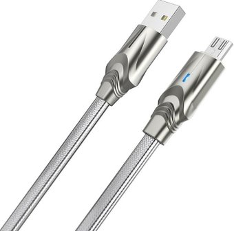 Кабель Borofone BU12 Micro USB (серебристый) - 1/1