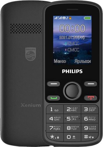 Кнопочный телефон Philips Xenium E111 (черный) - 1/1