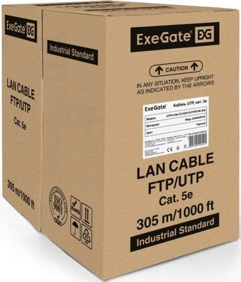 Кабель ExeGate UTP4-C5e-CU-S24-OUT-PE-BK-305 UTP - 1/1