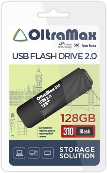 USB Flash OltraMax 310 128GB (черный) - 1/1