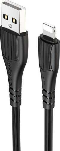 Кабель Borofone BX37 USB Type-A - Lightning (1 м, черный) - 1/1