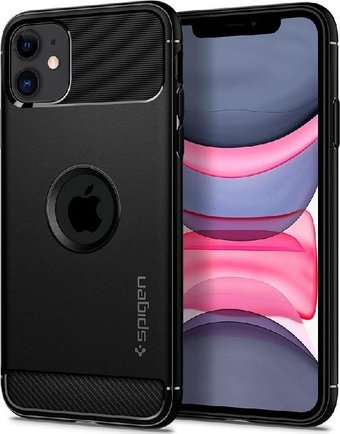 Чехол для телефона Spigen Rugged Armor для iPhone 11 076CS27183 (черный) - 1/1