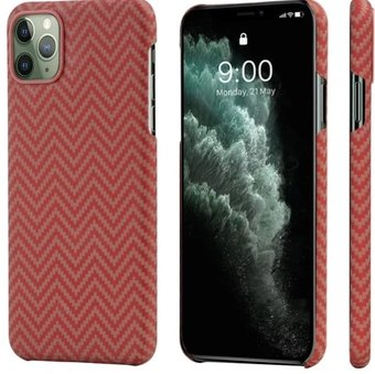Чехол для телефона Pitaka MagEZ для iPhone 11 Pro Max (herringbone, красный/оранжевый) - 1/1