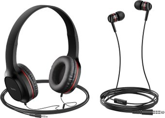 Наушники Hoco W24 (черный/красный) - 1/1