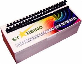 Пластиковая пружина для переплета Starbind A4 12 мм 100 шт (черный) - 1/1