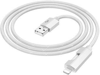 Кабель Hoco U123 USB Type-A - Lightning (1.2 м, серый) - 1/1