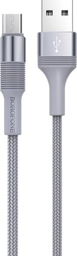 Кабель Borofone BX21 microUSB 1 м (серый) - 1/1