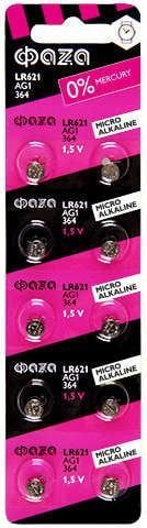 Батарейка Фаza AG1 LR621 BL10 10 шт - 1/1