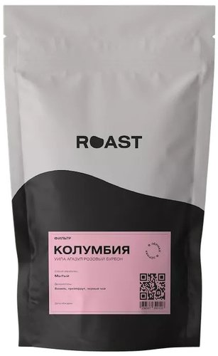 Кофе Roast Колумбия Уила Агазул Розовый Бурбон, помол эспрессо крупно, 200 г - 1/1