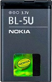 Аккумулятор для телефона Копия Nokia BL-5U - 1/1