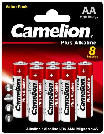 Батарейка Camelion LR6 Plus Alkaline BL-8 LR6-BP8 - 1/1
