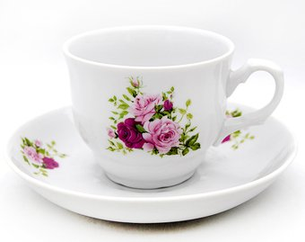 Чашка с блюдцем Добрушский фарфоровый завод Тюльпан Маркиза 2С0980Ф34 - 1/1