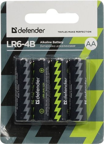 Батарейка Defender AA 4 шт LR6-4B - 1/1