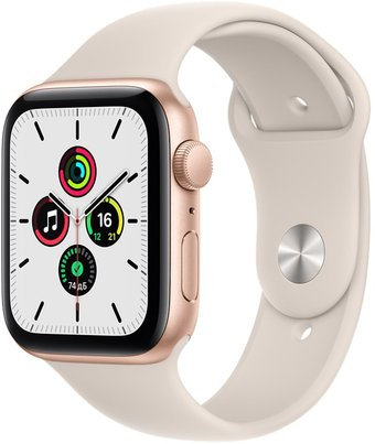 Умные часы Apple Watch SE 44 мм (алюминий золотистый/звездный свет) - 1/1