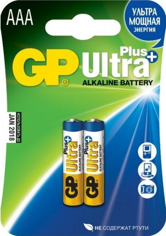 Батарейка GP Ultra Plus Alkaline AAA 2 шт. - 1/1