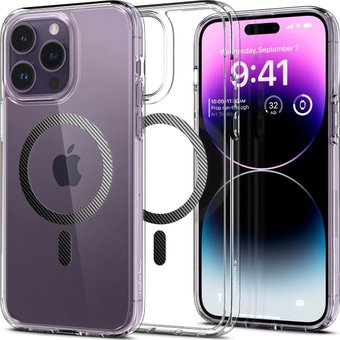 Чехол для телефона Spigen Ultra Hybrid (MagFit) для iPhone 14 Pro ACS04971 (карбон) - 1/1