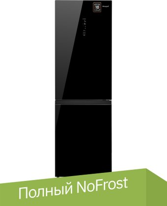 Холодильник Weissgauff WRK 185 Total NoFrost Inverter Black Glass - 1/1