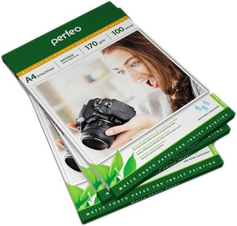Фотобумага Perfeo Матовая A4 170 г/м2 100 листов [PF-MTA4-170/100] - 1/1