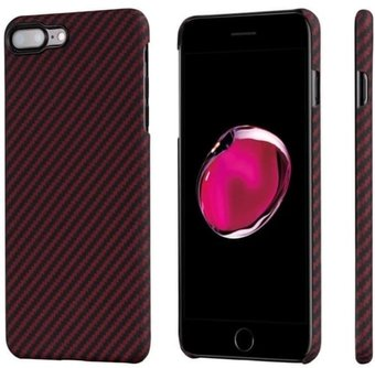 Чехол для телефона Pitaka MagEZ Case Pro для iPhone 8 Plus (twill, черный/красный) - 1/1