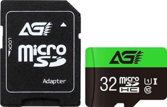 Карта памяти AGI TF138 microSDHC AGI032GU1TF138 32GB (с адаптером) - 1/1