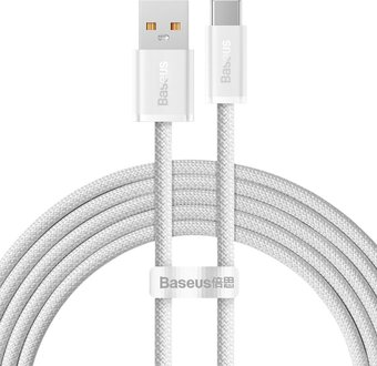 Кабель Baseus Dynamic Series Fast Charging Data Cable 100W USB Type-A - USB Type-C (2 м, белый) - 1/1