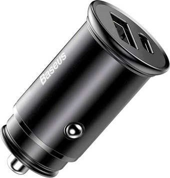 Автомобильное зарядное Baseus Circular Metal A+C 30W PPS Car Charger CCALL-BS01 (черный) - 1/1