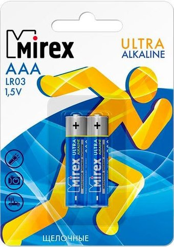 Батарейка Mirex Ultra Alkaline AAA 2 шт LR03-E2 - 1/1
