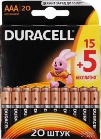 Батарейка DURACELL LR03 2x10 BL20 20/240 20 шт - 1/1