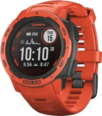 Умные часы Garmin Instinct Solar (красное пламя) - 1/1
