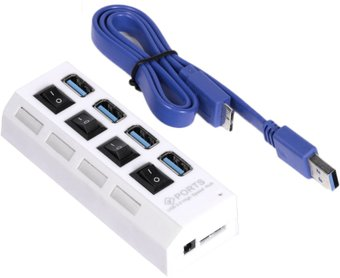 USB-хаб  SmartBuy SBHA-7304-W - 1/1