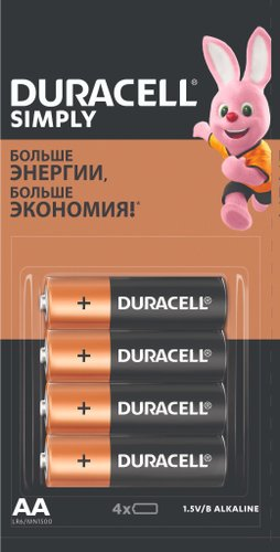 Батарейка DURACELL Simply AA LR6 4 шт. - 1/1