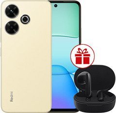 Смартфон Xiaomi Redmi 13 8GB/256GB с NFC международная версия (солнечный желтый) и наушники Xiaomi Redmi Buds 4 Lite (черный) по акции - 1/1