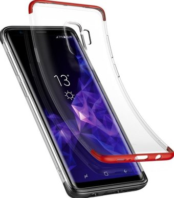 Чехол для телефона Baseus Armor Case для Samsung Galaxy S9 (красный/прозрачный) - 1/1