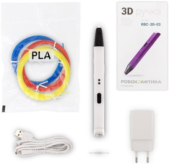 3D-ручка Поделкин Робокрафтика RBC-3D-03 (белый) - 1/1