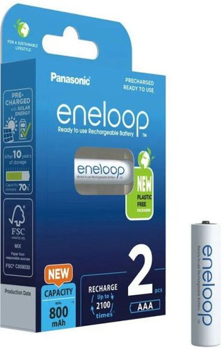 Аккумулятор Panasonic Eneloop AAA 800mAh 2 шт BK-4MCDE/2BE - 1/1